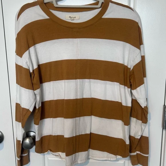MADEWELL Long Sleeve Striped Tshirt Small - Picture 2 of 5